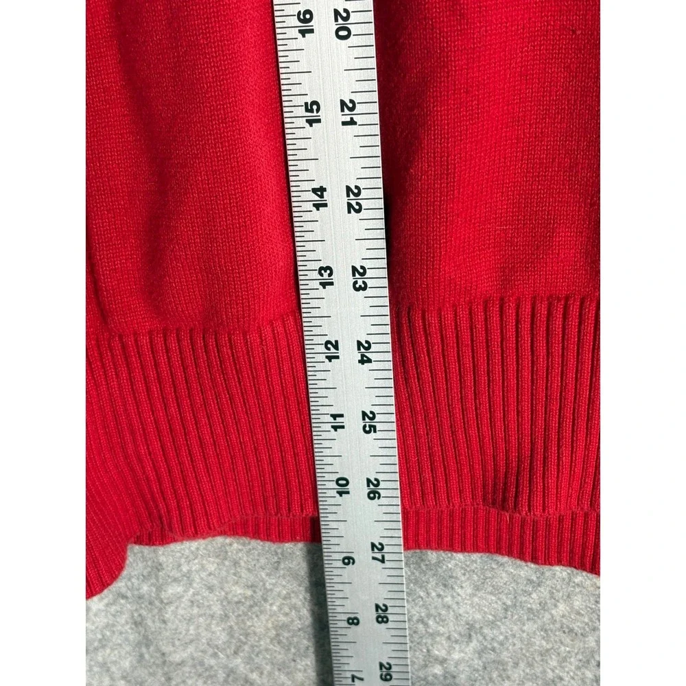 Tommy‎ Hilfiger Mens Red 1/4 Zip Pullover Sweater L/G